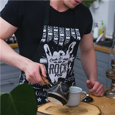 Кухонный набор Rock'n'roll: фартук 60×70 см, прихватка 20×20 см, полотенце 35×60 см