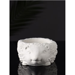 Декоративное кашпо для цветов «Ёжик», гипс, 15×11×5 см