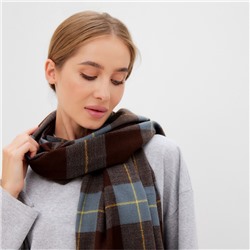 Шарф зимний с кистями MINAKU 65*180 + 3 см клетка