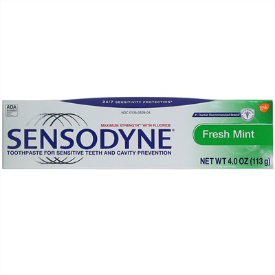 Sensodyne, Зубная паста с фтором, «Свежая мята», 113 г