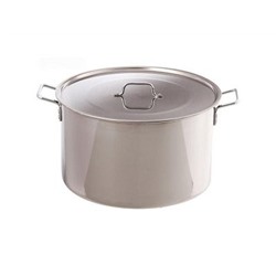 Кастрюля 20л (d35см, h23,5см) ОБЩЕПИТ металл.кр. Сварной (толщина стенок 0,8мм) КТ-ОБ-22