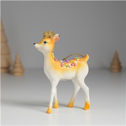Фигурка-подвеска «Олень в короне, с посыпкой», ёлочная игрушка, 7.5×3.5×10.5 см