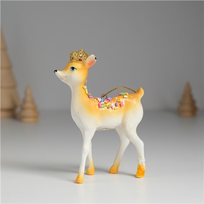 Фигурка-подвеска «Олень в короне, с посыпкой», ёлочная игрушка, 7.5×3.5×10.5 см