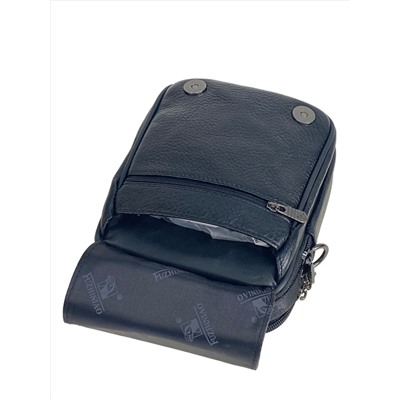 Сумка мужская из натуральной кожи, цвет черный