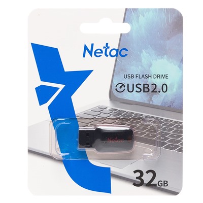 Флэш накопитель USB 32 Гб Netac U197 mini (black/red)