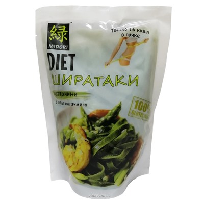 Лапша феттучини с побегами ячменя Ширатаки Midori, Китай Акция