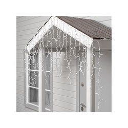 УЦЕНКА Гирлянда «Бахрома» 3×0.9 м, IP65, УМС, белая нить каучук, 144 LED, свечение мульти, 220 В