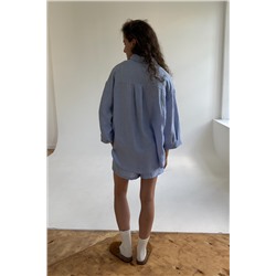 Костюм женский  SET019/32/Голубой, белый