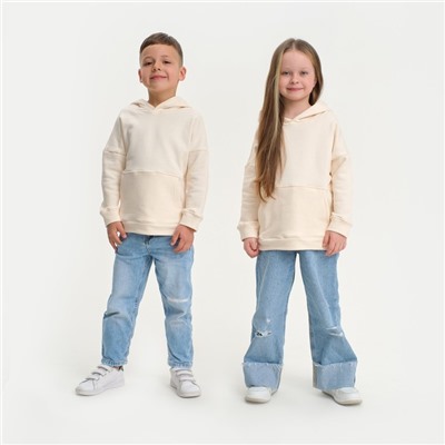 Худи детское KAFTAN Basic line, размер 34 (122-128 см), бежевое