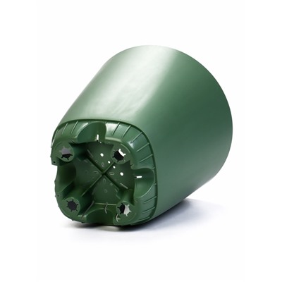 Горшок для цветов «Гранд», 15 л, d=29.5 см, h=31 см, пластиковый, с прикорневым поливом, зелёный