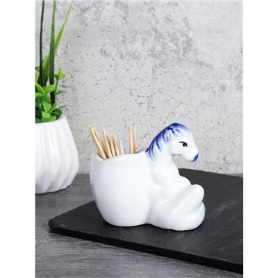 Подставка для зубочисток Лошадь 8 см / B5448-1 /уп 144/ Символ года 2026