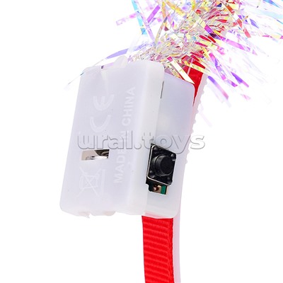 Ободок карнавальный "Бант" светящийся, в пакете