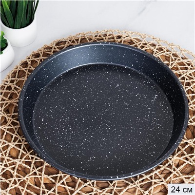 Форма для выпечки Круг 24х3 см Мрамор / RSD-18 /уп 50/ 0,29/ 22х3