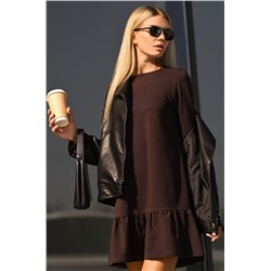 Женское платье трапеция из футера Happyfox