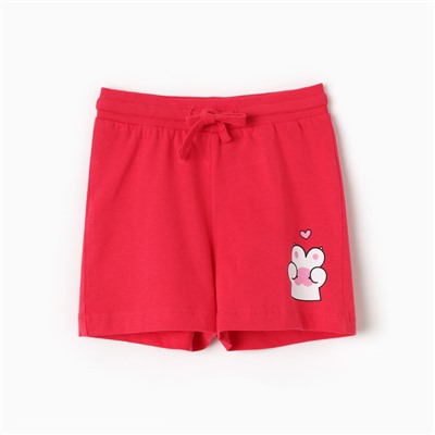 Шорты для девочки, цвет малиновый, рост 86 см