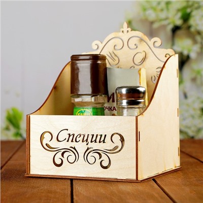 Органайзер для хранения специй Дарим Красиво «Специи», 15×16 см, дерево