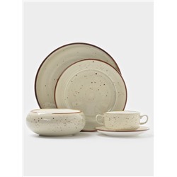 Тарелка Magistro Mediterana, d=23.7 см, фарфор, бежевая