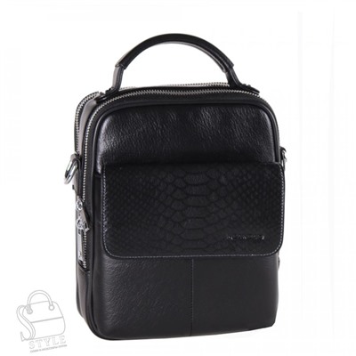 Сумка мужская кожаная 3082H black Heanbag