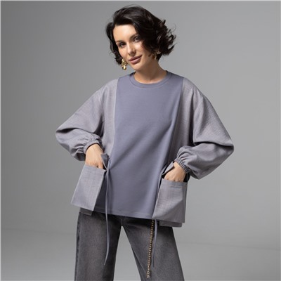 Свитшот дизайнерский, В котором удобно жить (серый)