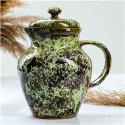 Кувшин Борисовская керамика «Малахит», 1.7 л, 22×15 см, зелёный