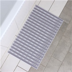 Коврик противоскользящий в ванну на присосках SAVANNA, 40×68 см, серый