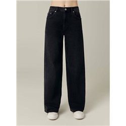 Plus size CONTE CON-718 Джинсы wide leg с эффектом потертости и необработанным краем