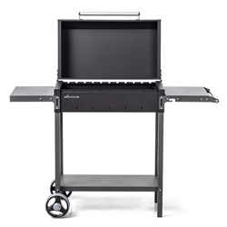 УЦЕНКА Мангал «MAH 203», 128.5×52×90.1 см, 2 мм, колеса, боковые полки, крышка