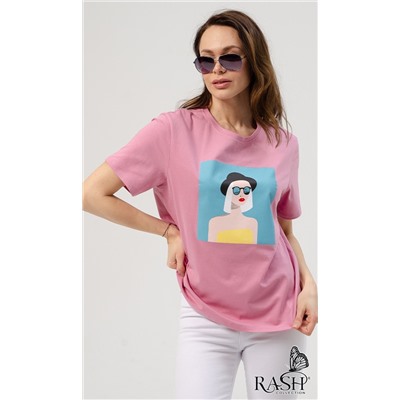 Футболка "Леди" темно-розовая