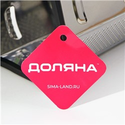 Тёрка шестигранная Доляна «Нео», 12.5×10.5×20.5 см, прорезиненное дно, чёрная, красная