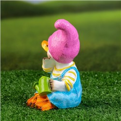 Садовая фигура из полистоуна «Утёнок с лейкой», 10×5.5×16 см