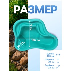 Пруд садовый пластиковый, 135 л, МИКС