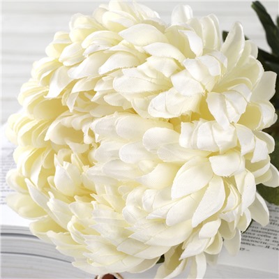 Цветок искусственный Хризантема 73 см Белый / GT41-7 /уп 300/