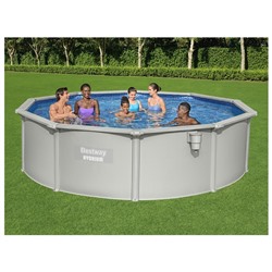 Бассейн стальной Hydrium 457×122 см (песчаный фильтр-насос, лестница, подстилка, тент) 56384