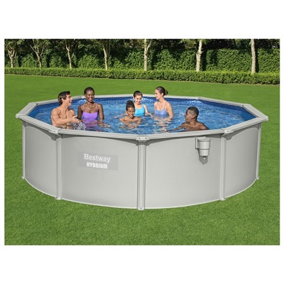 Бассейн стальной Hydrium 457×122 см (песчаный фильтр-насос, лестница, подстилка, тент) 56384