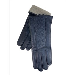 Женские  демисезонные перчатки из натуральной кожи, цвет черный