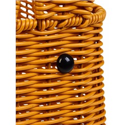 Корзина плетёная для хранения «Заяц», 17×17×17 см, ручка h=16 см, коричневая