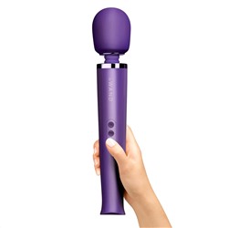 Фиолетовый вибратор Le Wand Rechargeable Vibrating Massager - 34 см.
