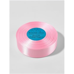 Лента атласная, 25 мм, 33±2 м, светло-розовая №067