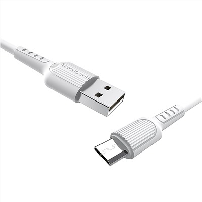 Кабель USB - micro USB Borofone BX16 Easy 12W 100см 2,4A  (white)