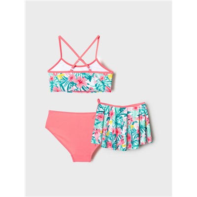 Комплект трикотажный для девочек: купальный костюм, юбка