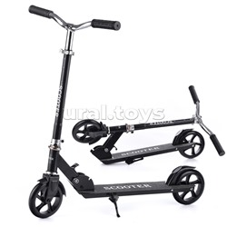 Самокат 2-х кол., черный, PU/ 145 мм,ABEC 7, в коробке