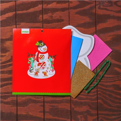 УЦЕНКА Набор для творчества - создай новогоднее украшение "Снеговик"