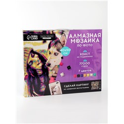 Алмазная мозаика по фото с полным заполнением «Pop Art», на холсте с подрамником, 40×50 см