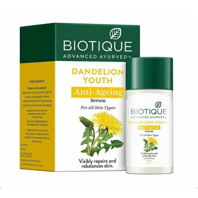 Biotique Dandelion Anti-Ageing Serum / Биотик Одуванчика Антивозрастная Сыворотка Для Лица 40 мл