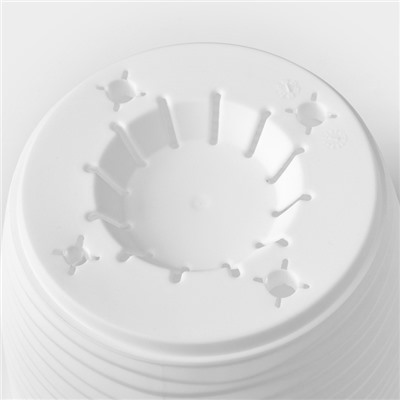 Горшок для цветов с поддоном «Дюна», 1.7 л, пластиковый, белый