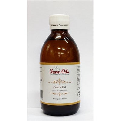 Farm Oils Castor Oil / Касторовое масло (Стеклянный ) Флакон 200 мл.