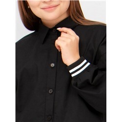 Блузка оверсайз для девочки SP1013 (Черный)