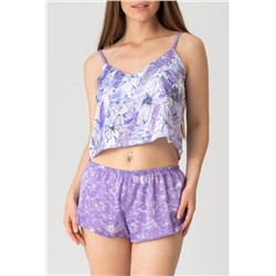 Пижама Hot Story Spring melody (топ _ шорты) (Сиреневый)