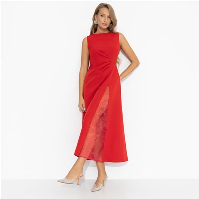 Платье, Плавный силуэт (красное)