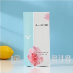 Стакан с крышкой и трубочкой «Фрутис», 410 мл, стекло, МИКС